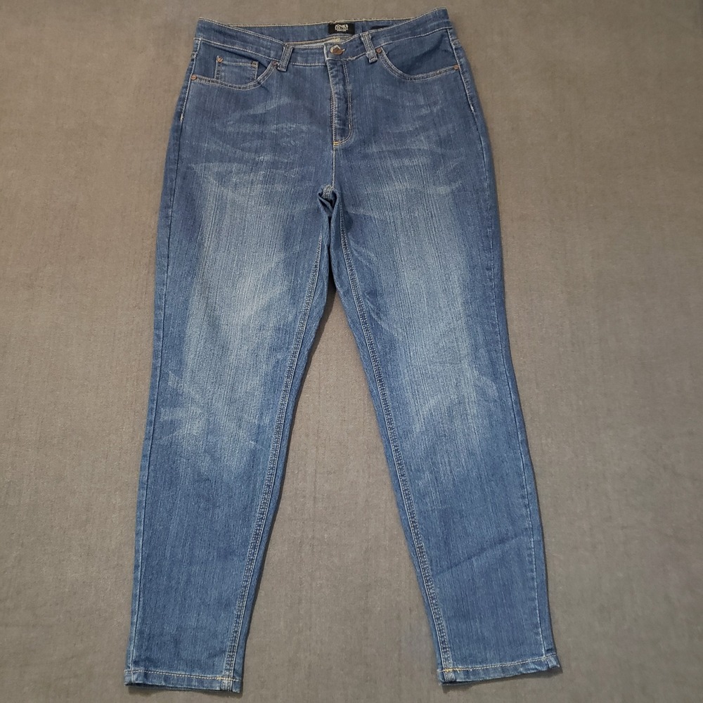 Jones New York Lexington Ankle Jeans Womens 12 Blue Classic‎ Stretch Denim Pants